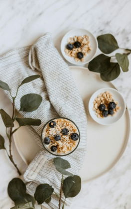 cups on plate on table